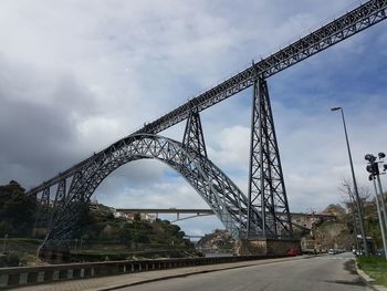 Low angle view of bridge against sky