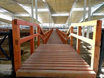 View of empty staircase in building