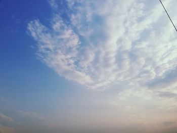 Low angle view of clouds in sky