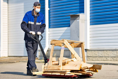 Man working at construction site