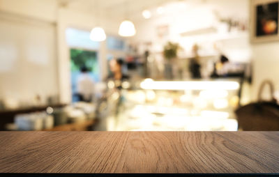 Close-up of empty chairs and table in restaurant