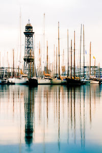 Sailboats in marina