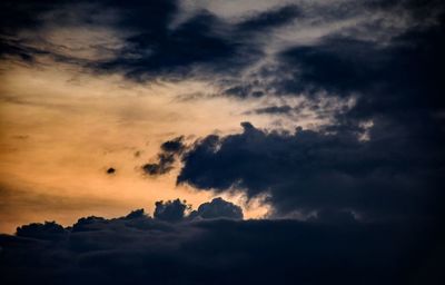 Low angle view of cloudy sky