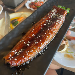 Close-up of sushi in plate