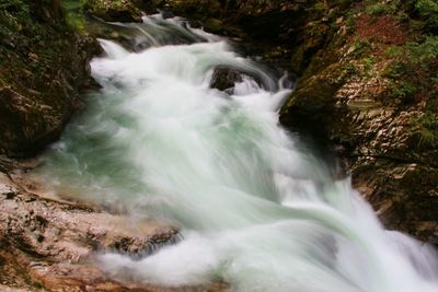 Scenic view of waterfall