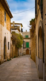 Alley amidst buildings in town