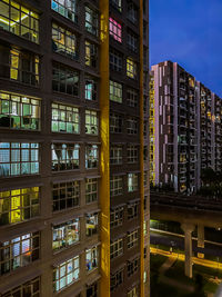 Low angle view of buildings in city