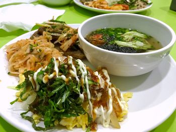 Close-up of served food