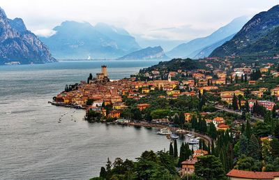 View of town by sea