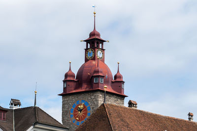Low angle view of church against sky