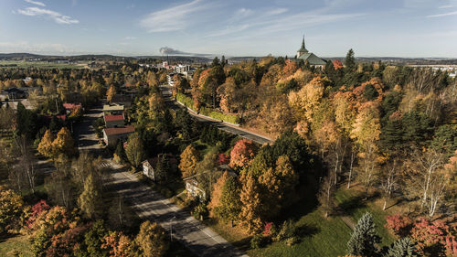 High angle view of salo cityscape