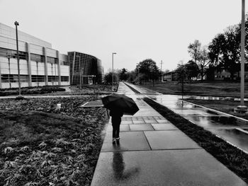 Woman walking in city