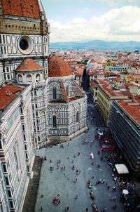 High angle view of 
duomo santa maria del fiore