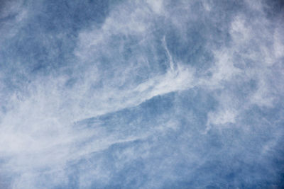 Low angle view of vapor trail in sky