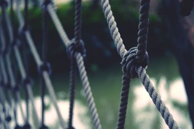 Full frame shot of rope tied 