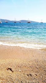 View of boats in sea