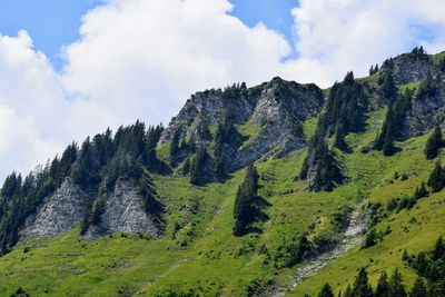 Panoramic view of mountains against sky