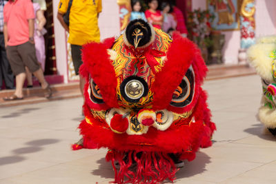 People in traditional clothing during festival