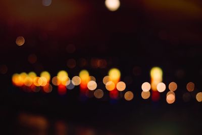 Defocused lights at night