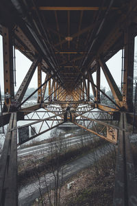 Low angle view of bridge against sky