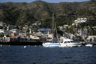 Boats in harbor