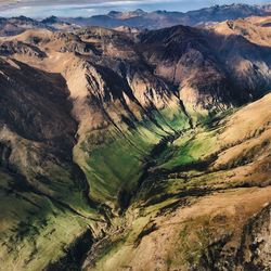 High angle view of a land