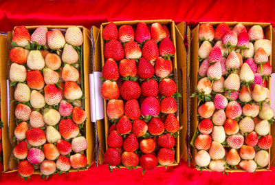 Close-up of various fruits in box