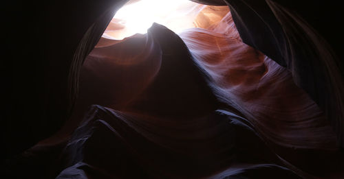 Low angle view of rock formation