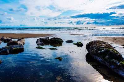 Scenic view of sea against sky