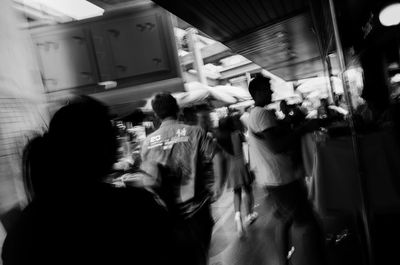 Group of people in train