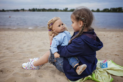 Happy friends enjoying at beach