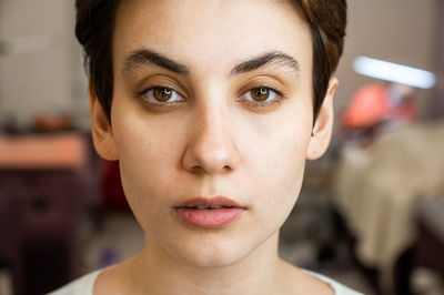 Close-up of young woman