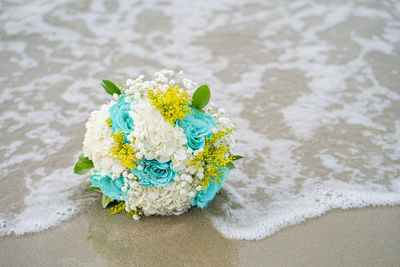 Close-up of bridal bouquet 