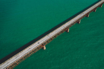 High angle view of pier over sea