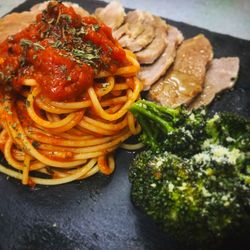 Close-up of food in plate