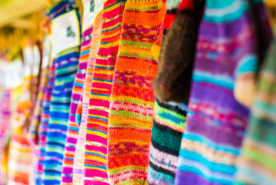 Close-up of colorful for sale in market