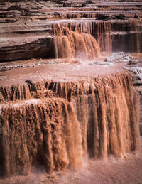 Scenic view of waterfall