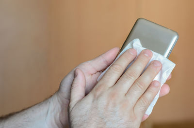 Close-up of woman using mobile phone