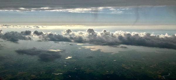 Aerial view of landscape against sky