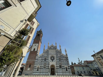 Low angle view of buildings against sky