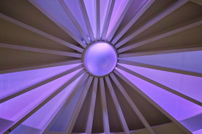 Low angle view of illuminated ceiling