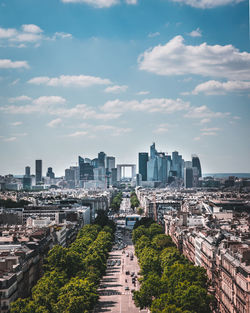 Buildings in city against sky