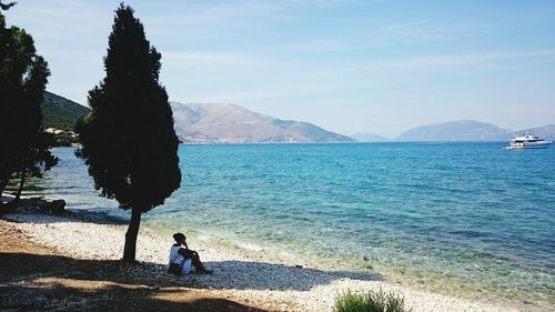 Scenic view of sea against sky