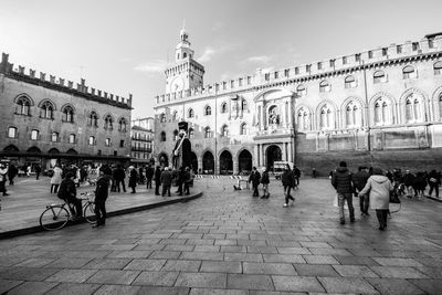 Tourists at town square