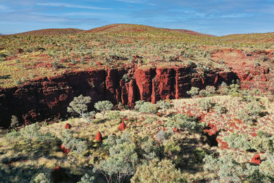 Scenic view of mountain range