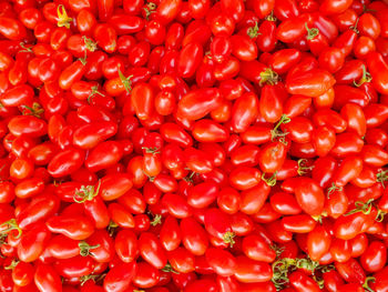 Full frame shot of red tomatoes