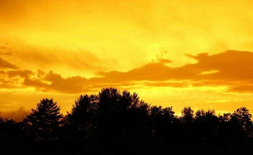 Scenic view of dramatic sky during sunset