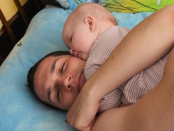 Close-up of baby sleeping