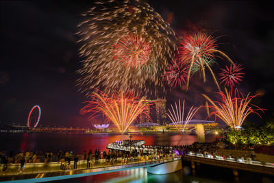 Pre fireworks performance for national day sg 54, merlion park