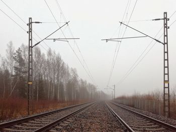 Railroad tracks against sky